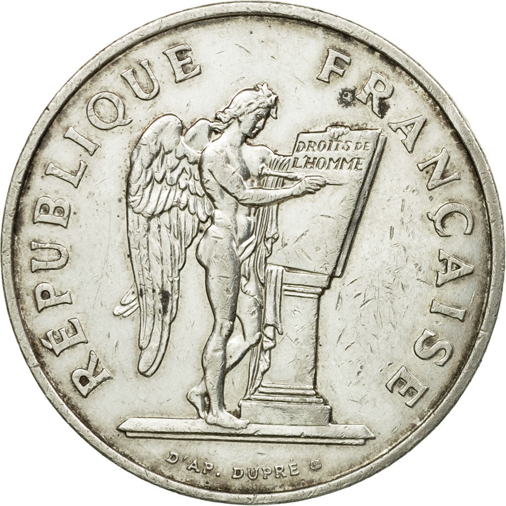 Coin, France, Droits de l'Homme, 100 Francs, 1989, AU(50-53), Silver, KM:970