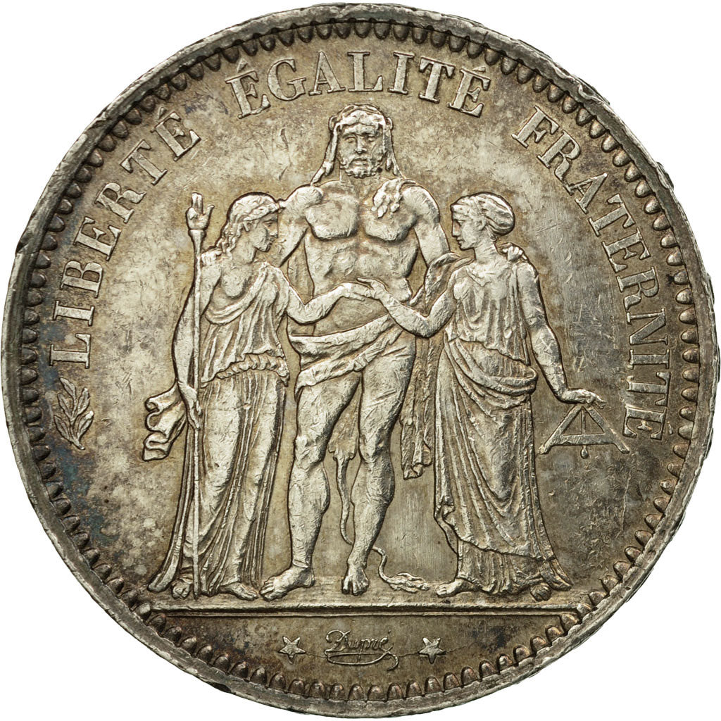 Coin, France, Hercule, 5 Francs, 1873, Paris, AU(50-53), Silver, KM:820.1
