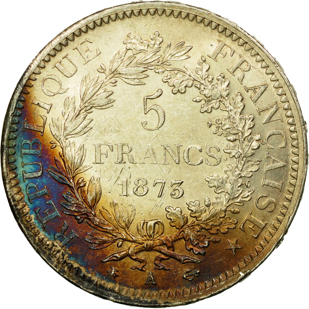 Coin, France, Hercule, 5 Francs, 1873, Paris, AU(55-58), Silver, KM:820.1