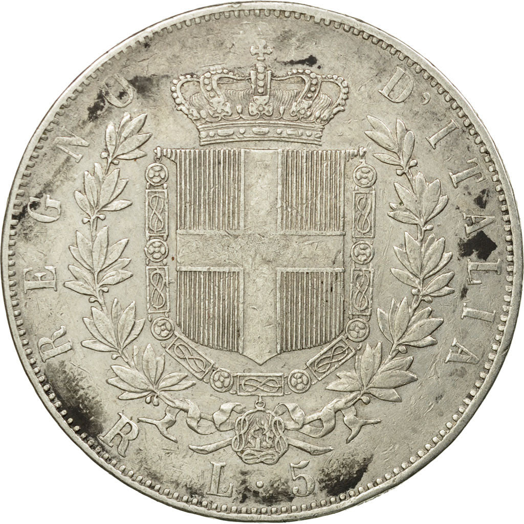 Monnaie, Italie, Vittorio Emanuele II, 5 Lire, 1877, Rome, TTB, Argent, KM:8.4