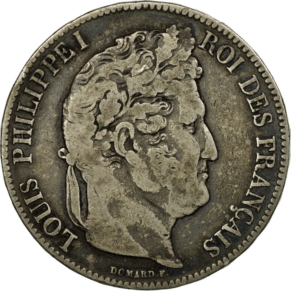 Coin, France, Louis-Philippe, 5 Francs, 1841, Rouen, VF(20-25), Silver,KM 749.2