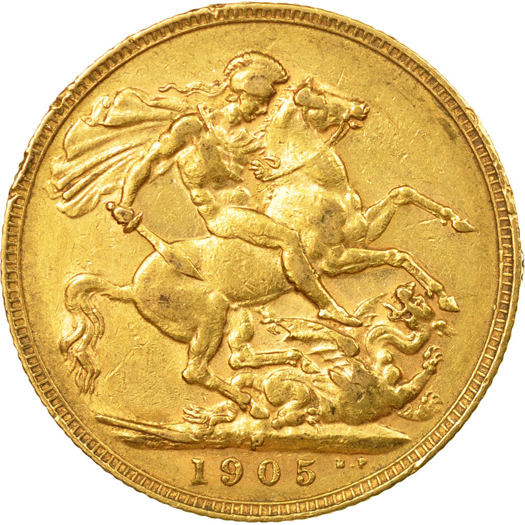 Monnaie, Australie, Edward VII, Sovereign, 1905, Perth, TTB+, Or, KM:15