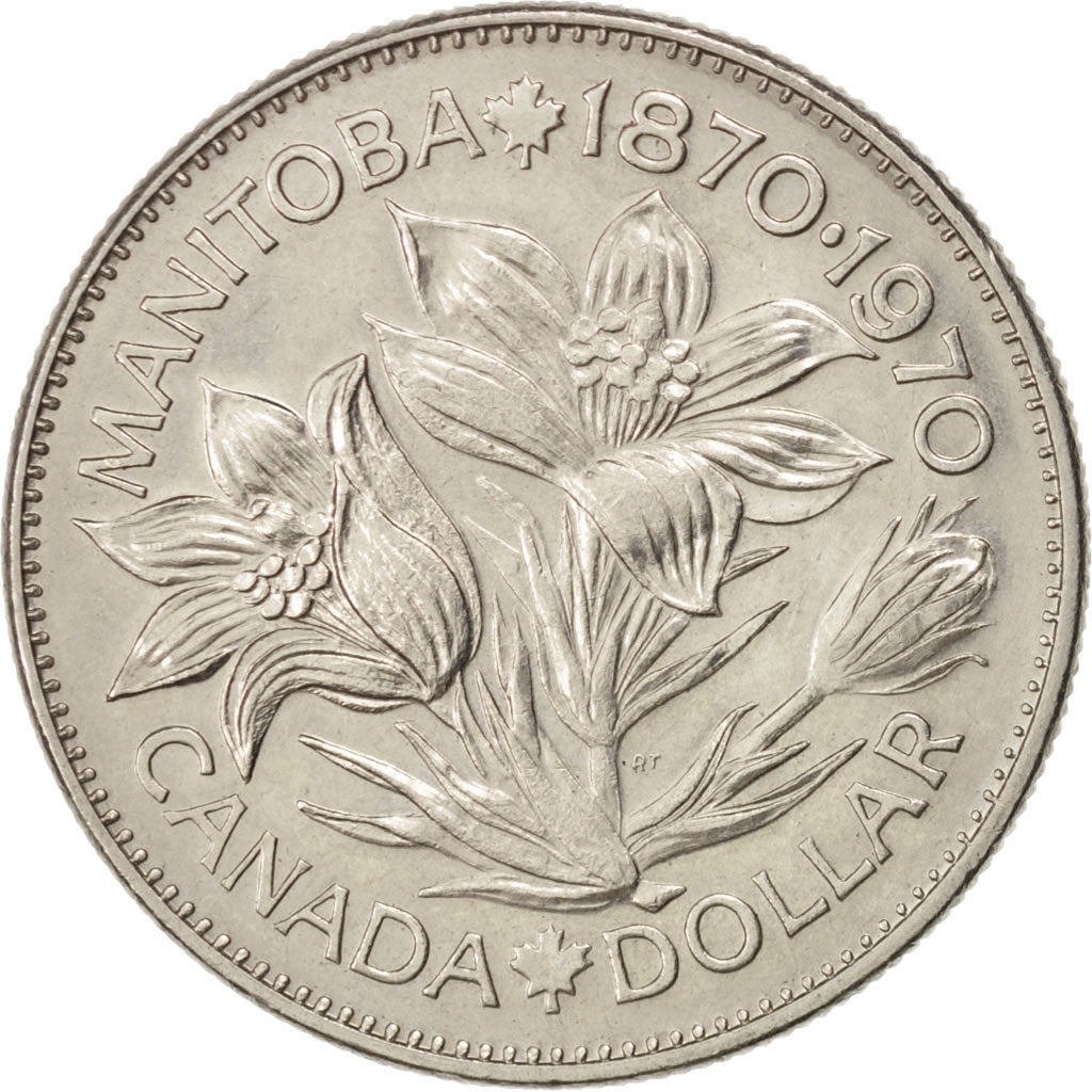 Canada, Elisabeth II, 1 Dollar Manitoba 1870-1970, KM 78