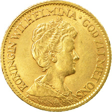 Coin, Netherlands, Wilhelmina I, 10 Gulden, 1912, AU(55-58), Gold, KM:149