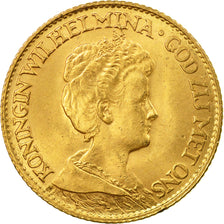 Coin, Netherlands, Wilhelmina I, 10 Gulden, 1917, AU(55-58), Gold, KM:149