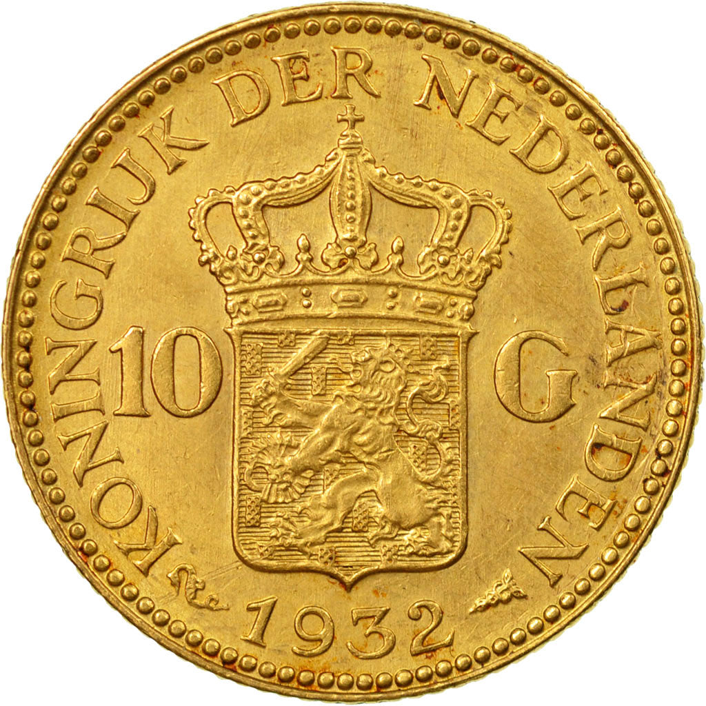 Monnaie, Pays-Bas, Wilhelmina I, 10 Gulden, 1932, TTB+, Or, KM:162