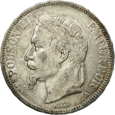 Moneda, Francia, Napoleon III, 5 Francs, 1867, Paris, MBC,Plata,KM 799.1,Gad 739