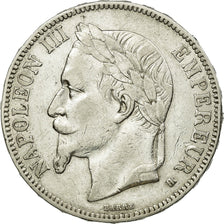 Coin, France, Napoléon III, 5 Francs, 1867, Strasbourg,EF(40-45),Silver,KM 799.2