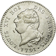 Munten, Frankrijk, 30 sols françois, 1791, Paris, ZF+, Zilver, KM 606.1