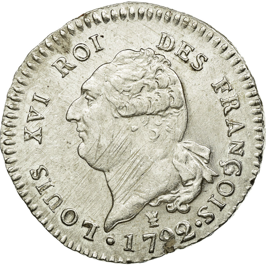 Moneta, Francja, 30 sols françois, 30 Sols, 1792, Limoges, AU(50-53), Srebro