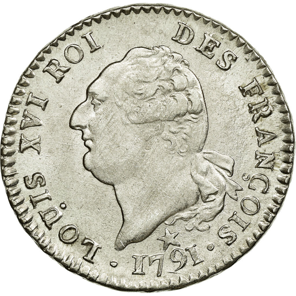Monnaie, France, 30 sols françois, 1791, Lille, TTB+, Argent, KM 606.16, Gad 39