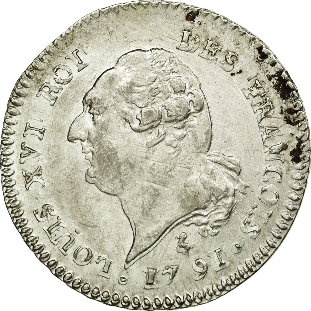 Monnaie, France, 15 sols françois, 1791, Paris, TTB+, Argent, KM 604.1, Gad 36