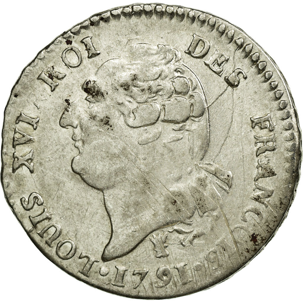 Coin, France, 15 sols françois, 1791, Limoges, EF(40-45), KM 604.5