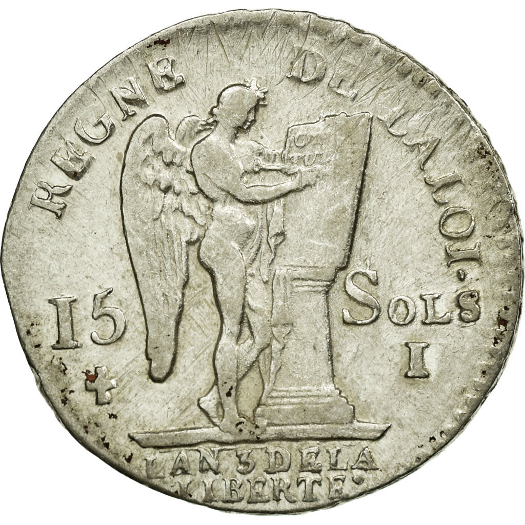 Coin, France, 15 sols françois, 1791, Limoges, EF(40-45), KM 604.5