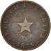 CHILE, 1/2 Centavo, 1835, Santiago, KM #114, VF(20-25), Copper, 22.1, 8.64