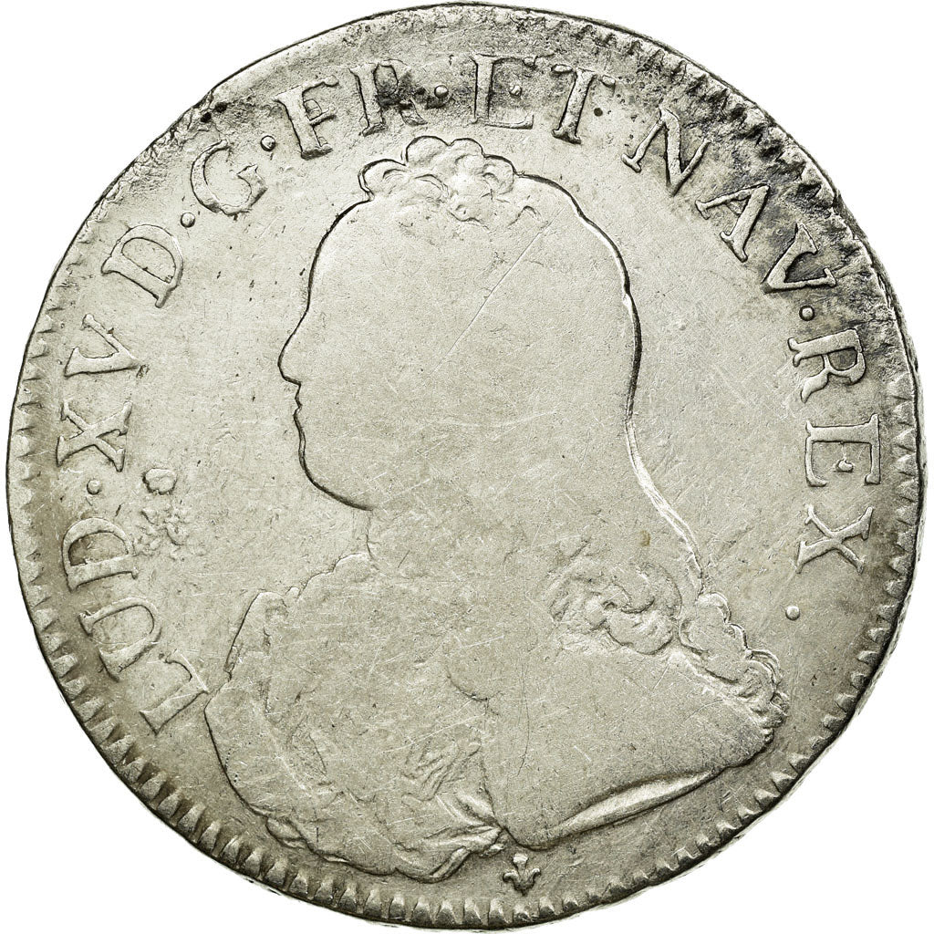 Coin,France,Louis XV,Écu aux branches d'olivier,1726,Bordeaux,F(12-15),KM 486.11