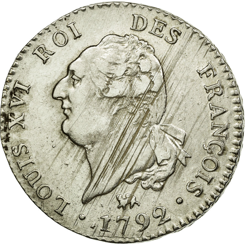 Moneta, Francia, 30 sols françois,1792, Paris, BB, Argento, KM:606.1