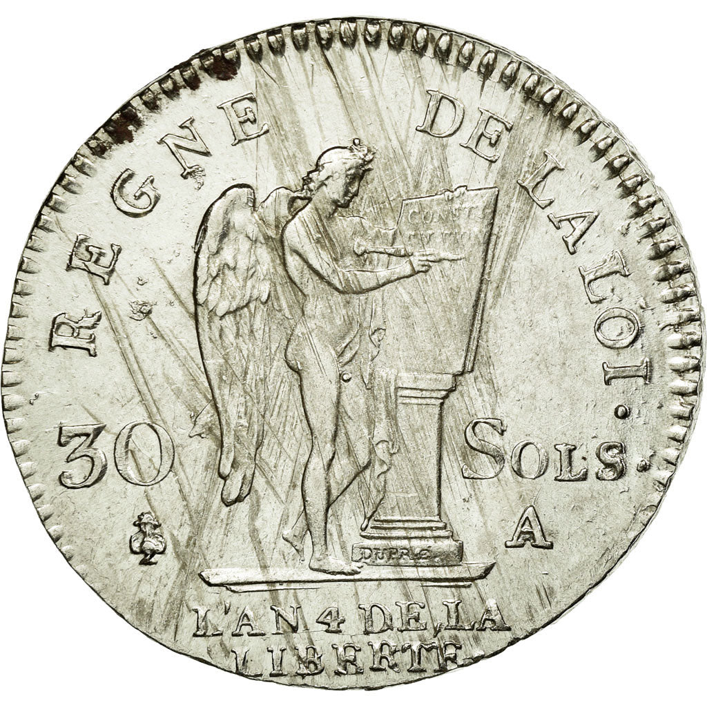 Monnaie, France, 30 sols françois, 1792, Paris, TTB+, Argent, KM 606.1, Gad 39