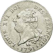 Munten, Frankrijk, 30 sols françois, 1791, Paris, ZF+, Zilver, KM 606.1