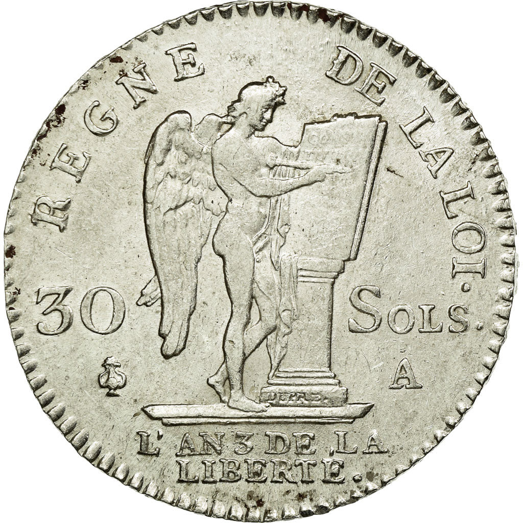 Münze, Frankreich, 30 sols françois, 1791, Paris, SS+, Silber, KM 606.1