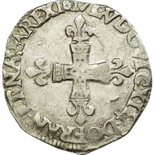 Coin, France, Louis XIII, 1/8 Écu à la croix,1617, Rennes,VF(30-35),KM 44.17