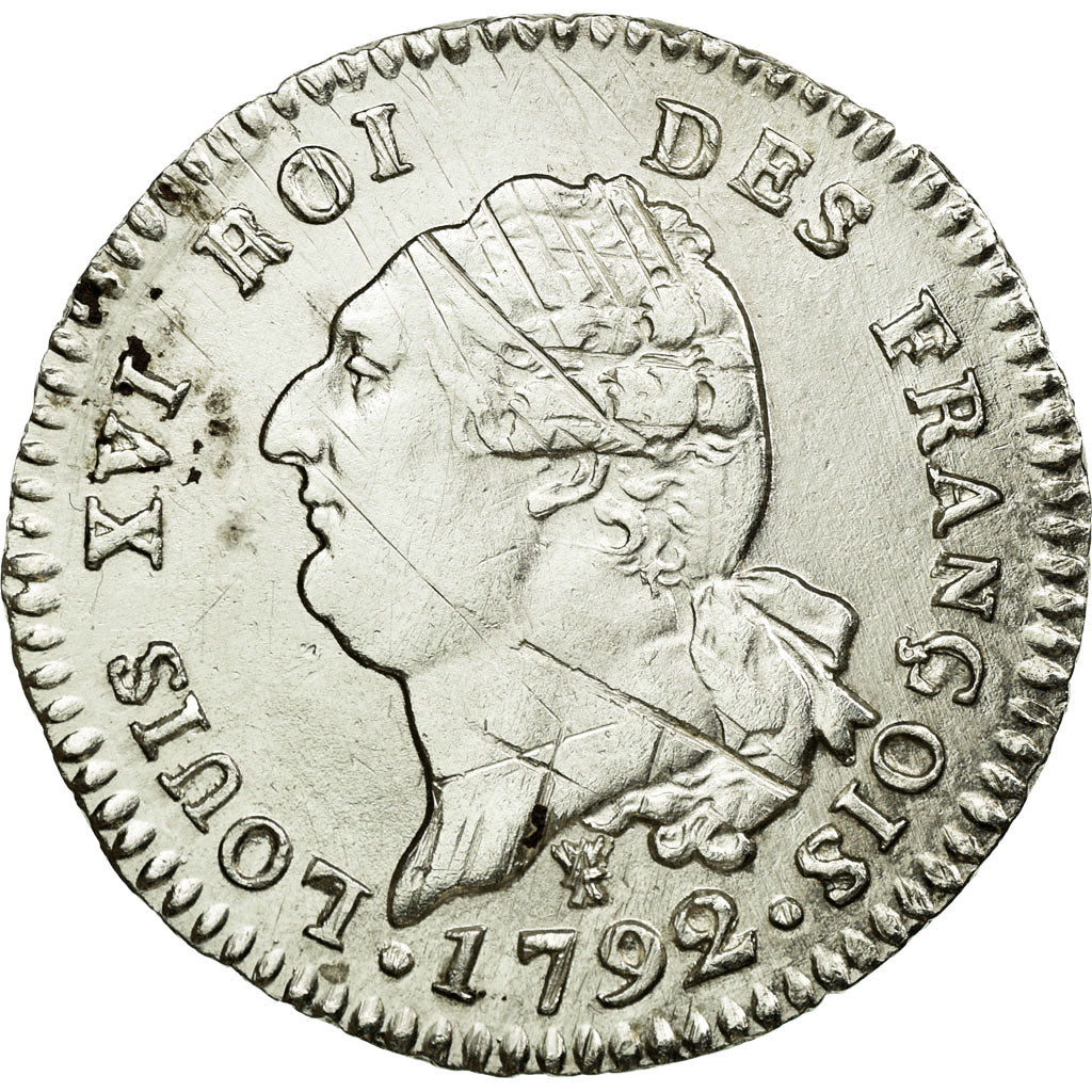 Moneda, Francia, 30 sols françois, 1792, Limoges, MBC+, Plata, KM 606.7