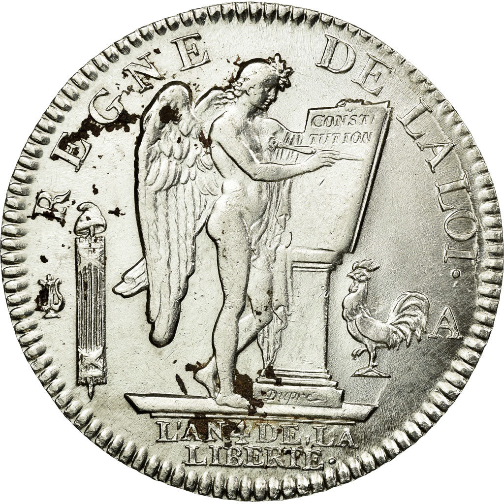 Coin, France, Écu de 6 livres françois, 1792, Paris, AU(50-53), KM 615.1