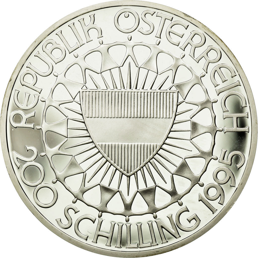 Coin, Austria, 200 Schilling, 1995, MS(65-70), Silver, KM:3027