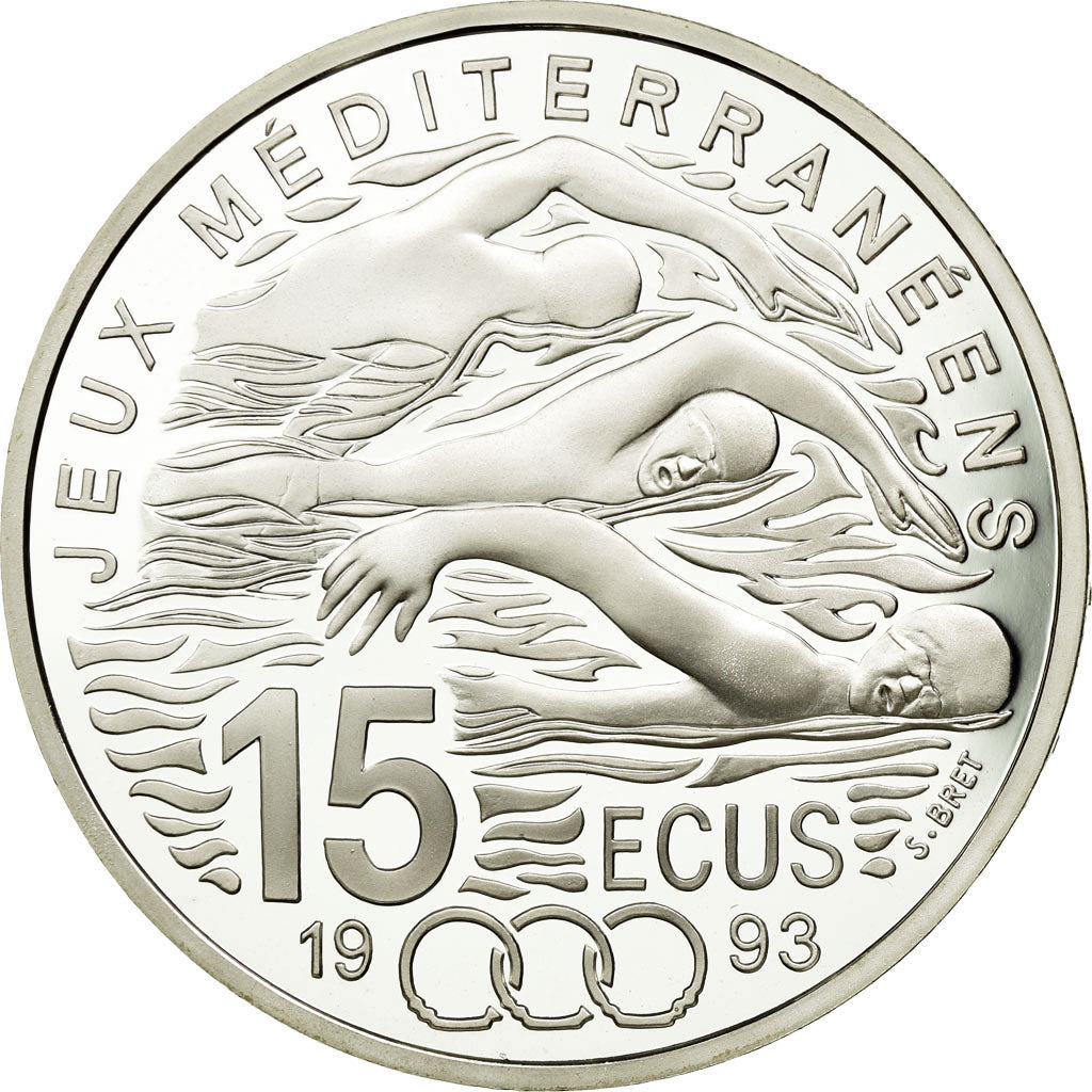 Coin, France, 100 Francs-15 Ecus, 1993, MS(65-70), Silver, KM:1029, Gadoury:C36