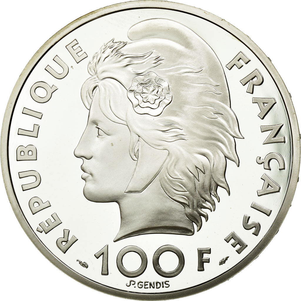 Coin, France, 100 Francs-15 Ecus, 1993, MS(65-70), Silver, KM:1029, Gadoury:C36