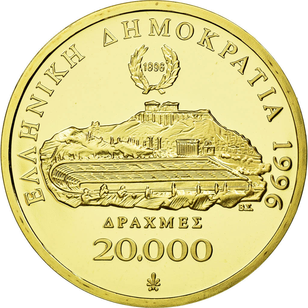 Coin, Greece, 20000 Drachmes, 1996, MS(65-70), Gold, KM:167
