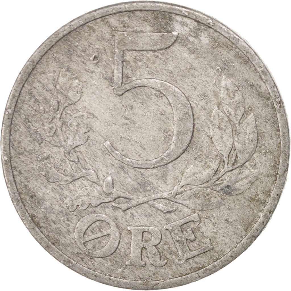 DENMARK, 5 Ore, 1941, Copenhagen, KM #834, VF(20-25), Aluminum, 2.40