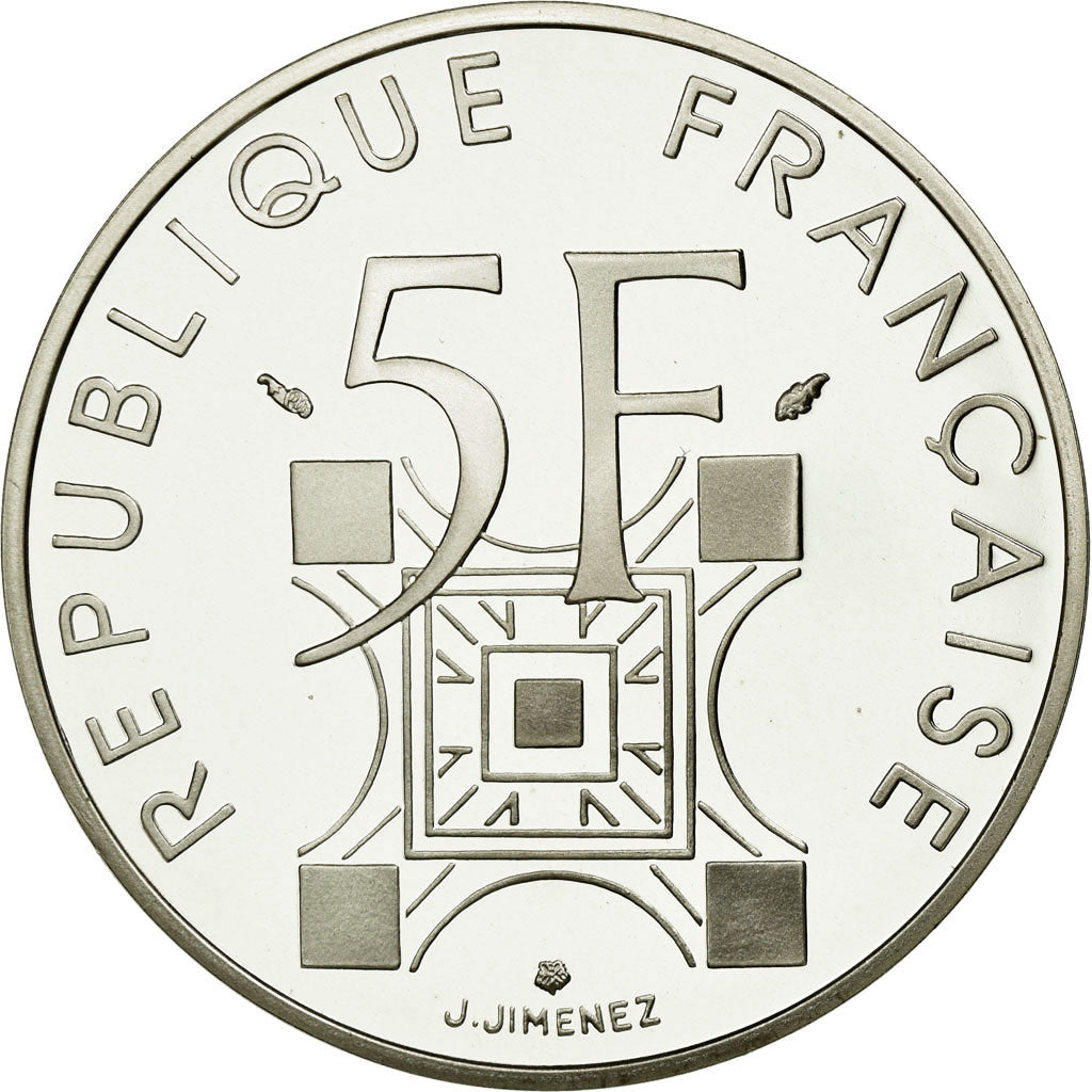 Moneta, Francia, 5 Francs, 1989, FDC, Argento, KM:968a, Gadoury:772