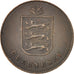 GUERNSEY, 4 Doubles, 1920, Birmingham, KM #13, AU(50-53), Bronze, 4.80