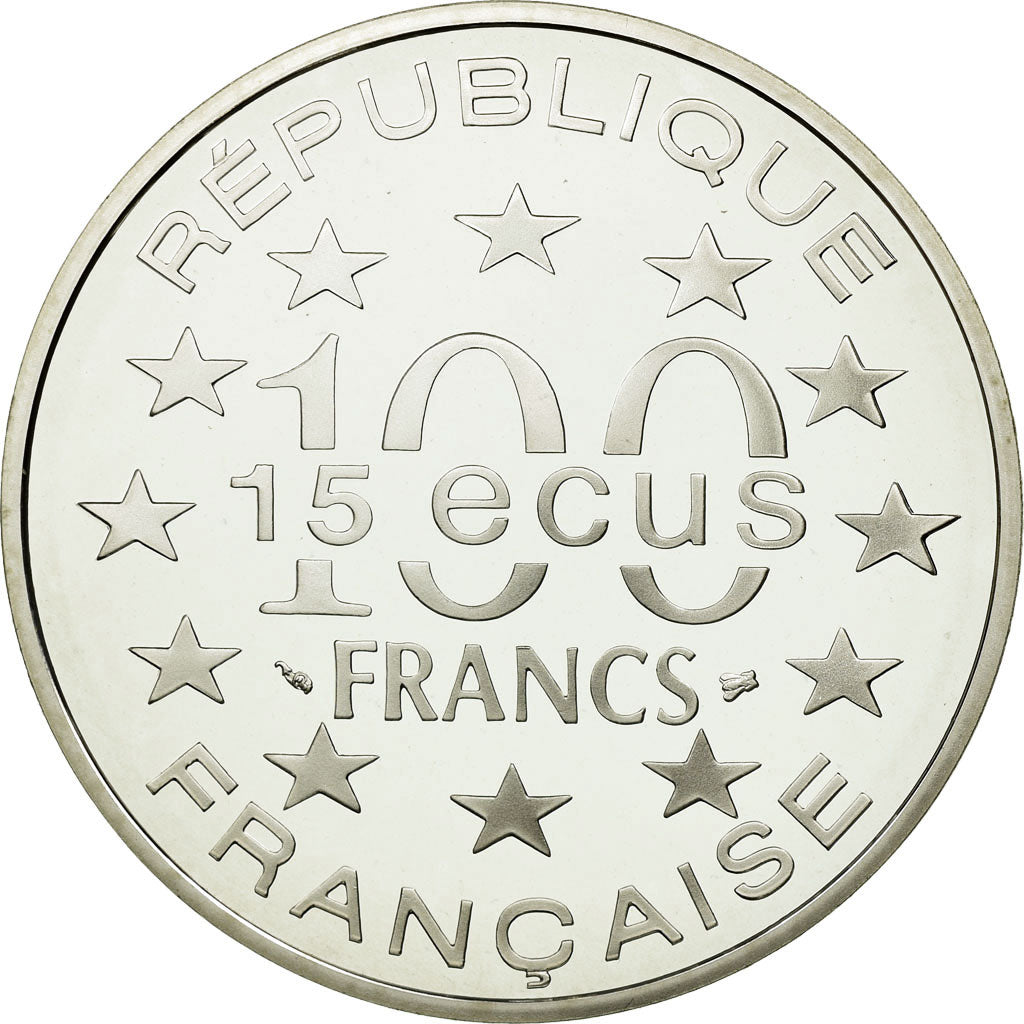 Coin, France, 100 Francs-15 Ecus, 1993, MS(65-70), Silver, KM:1031, Gadoury:C41