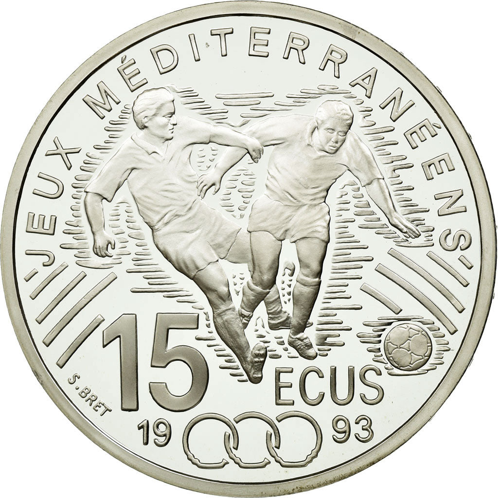 Munten, Frankrijk, 100 Francs-15 Ecus, 1993, FDC, Zilver, KM:1030, Gadoury:C35