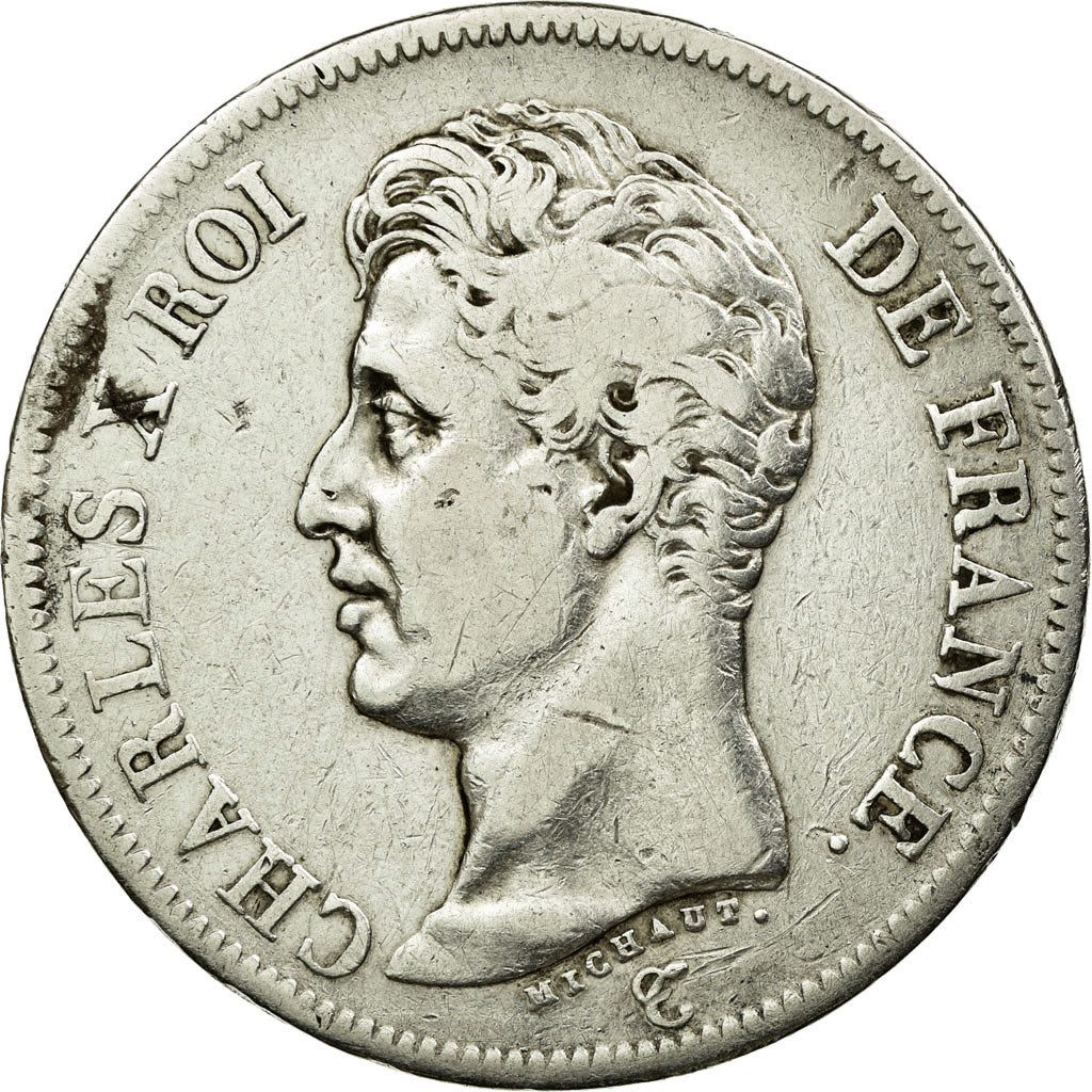 Coin, France, Charles X, 5 Francs, 1826, Paris, VF(30-35), Silver, KM:720.1