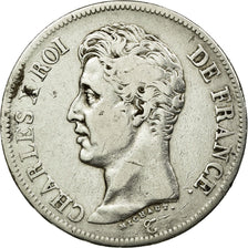 Coin, France, Charles X, 5 Francs, 1826, Paris, VF(30-35), Silver, KM:720.1