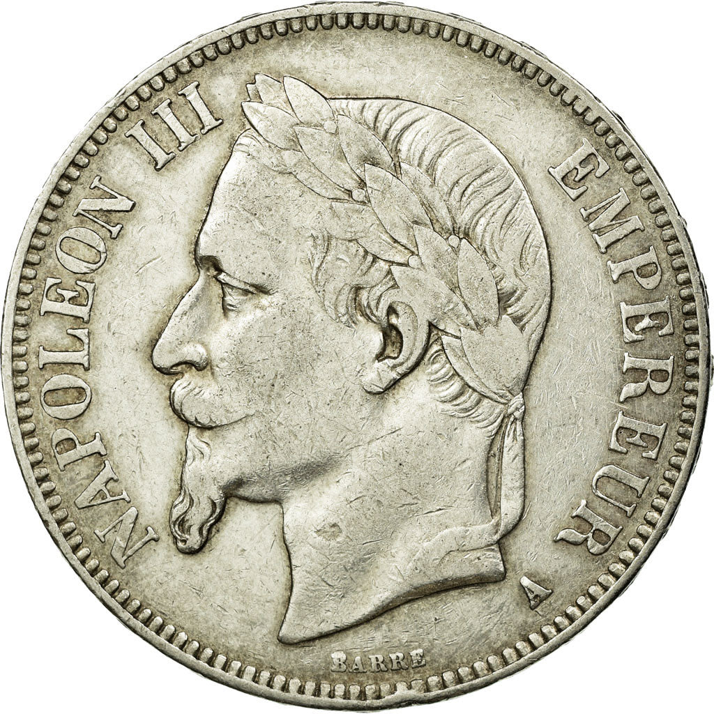 Munten, Frankrijk, Napoleon III, 5 Francs, 1869, Paris, ZF+, KM 799.1