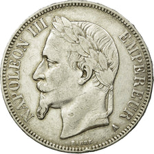 Munten, Frankrijk, Napoleon III, 5 Francs, 1869, Paris, ZF+, KM 799.1
