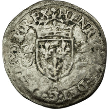 Moeda, França, Henri II, Douzain, 1551, Paris, VF(20-25), Prata, Sombart:4380