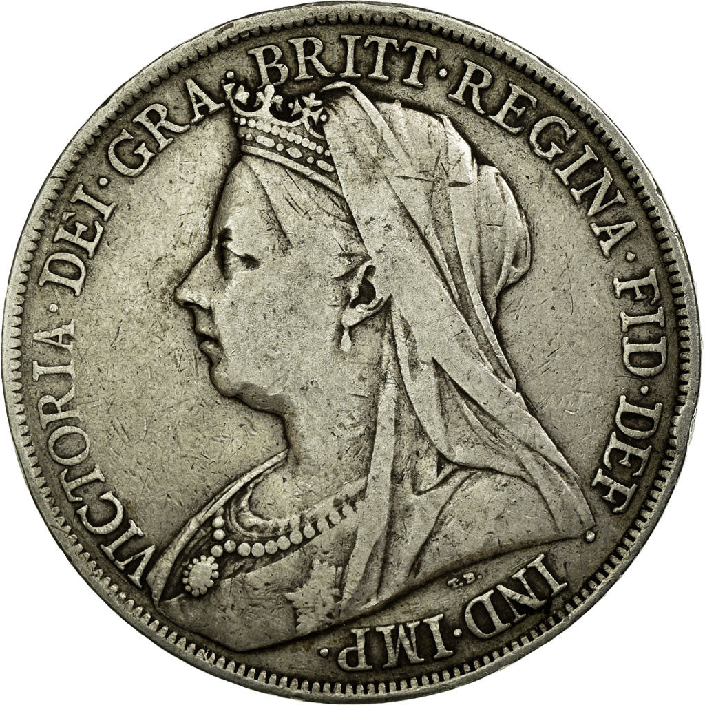 Coin, Great Britain, Victoria, Crown, 1900, EF(40-45), Silver, KM:783