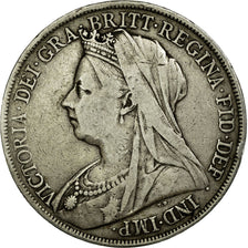 Coin, Great Britain, Victoria, Crown, 1900, EF(40-45), Silver, KM:783