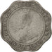Moneda, INDIA BRITÁNICA, George V, 4 Annas, 1919, BC+, Cobre - níquel, KM:519