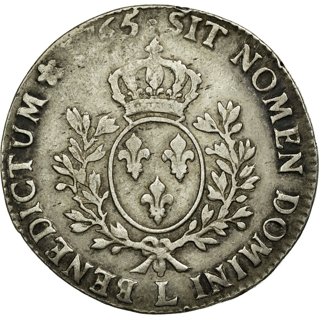 Coin, France, Louis XV, Écu au bandeau,1765, Bayonne, VF(30-35),Silver,KM 512.12