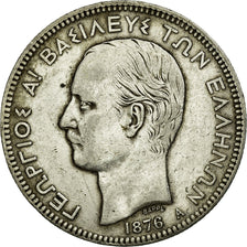 Coin, Greece, George I, 5 Drachmai, 1876, Paris, EF(40-45), Silver, KM:46
