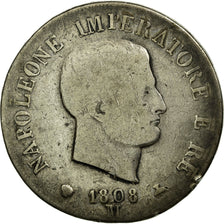 Coin, ITALIAN STATES, Napoleon I, 5 Lire, 1808, Milan, VF(20-25), KM 10.1