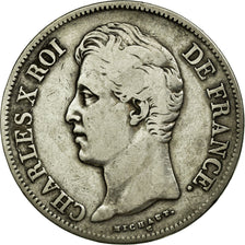 Coin, France, Charles X, 5 Francs, 1830, Rouen, VF(30-35), Silver, KM:728.2