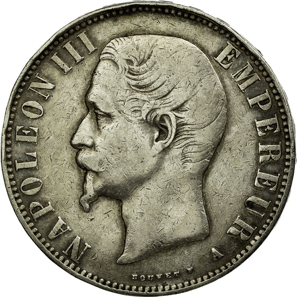 Münze, Frankreich, Napoleon III, 5 Francs, 1856, Paris, S+, KM 782.1
