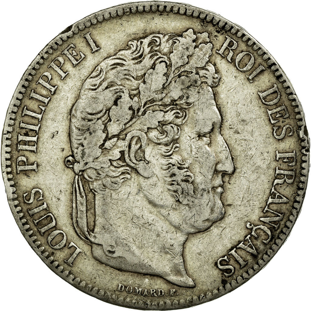 Moneta, Francia, Louis-Philippe, 5 Francs, 1841, Bordeaux, BB, Argento,KM 749.7